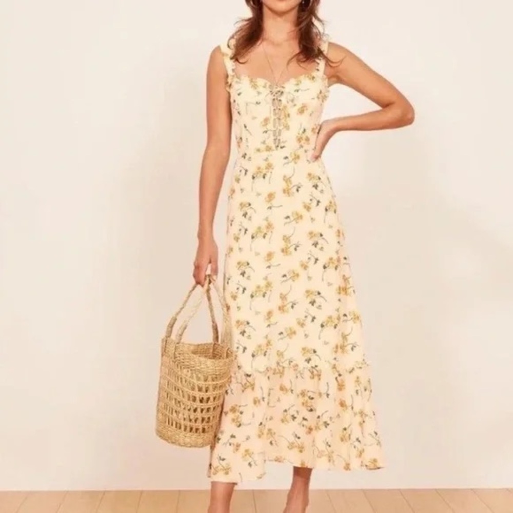 Reformation Naples Dress in Limonata Size 8